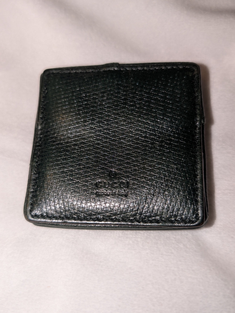 Gucci Coin Pouch Purse Rare Vintage Leather Green With COA GUC